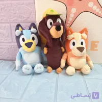 ست عروسک پولیشی خانواده Bluey شامل Bluey, Bingo و Bandit