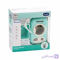 ست اسباب‌بازی ماشین لباسشویی با سبد لباس، مایع شوینده و چوب‌لباسی (نقش‌آفرینی خانه‌داری)