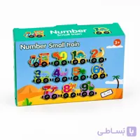 قطار چوبی اعداد طرح دایناسور با رویکرد مونته‌سوری (مناسب کودکان نوپا)