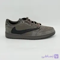 کتونی نایک ایر جردن ۱ لو تراویس اسکات قهوه‌ای مخملی | Nike Air Jordan 1 Low Travis Scott Dark Mocha
