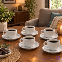 سرویس چای‌خوری ۱۲ پارچه یشمی مات