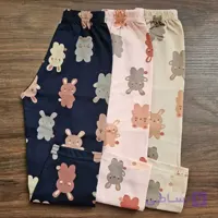 شلوار راحتی پنبه بچه گانه طرح خرس و خرگوش کد 2874