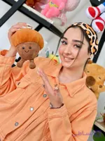عروسک پولیشی کاکتوس سخنگو شال‌وکلاه‌دار ارتفاع 25 سانتی‌متر