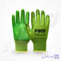دستکش کار کف مواد خالدار پی وی سی FOX ( کد: 7175 )