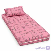 کاور تشک زمینی یک نفره زیپ دار همراه یک عدد روبالشت