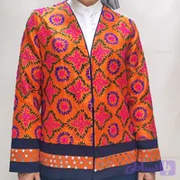 کت سوزندوزی نارنجی