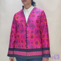 کت سوزندوزی سرخابی