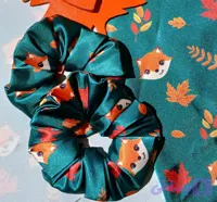 اسکرانچی ساتن طرح دار (طرح روباه)