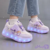 کفش بچه گانه اسکیتی LEDشارژی تنفس پذیری کامل و کف دوخت (کد 38734)