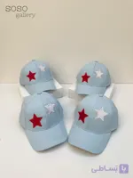 کلاه بیسبالی آبی آسمونی ستاره