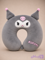 بالش دور گردنی کلاه‌دار کورومی (Kuromi) نرم و فانتزی
