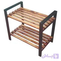 جاکفشی مدل روستیک ترکیب چوب و فلز برند تیشه