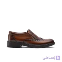 کفش مجلسی چرم تبریز تورین نیم پاشنه بی بند زیره تزریق