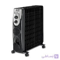 شوفاژ برقی ایوولی 15پره با فن مدل EVOH-15FB مشکی