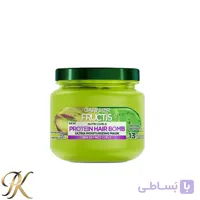 ماسک آبرسان و تغذیه‌ کننده موهای فر گارنیر فروکتیس مدل Nutri Curls Protein Hair Bomb