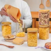 بانکه حبوبات مربعی در بامبو