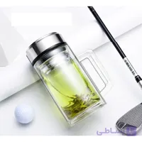لیوان دمنوش دوجداره درب دار کد304
