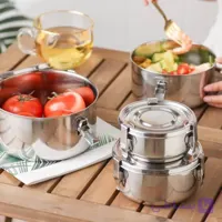 ست ۳ عددی ظروف قفلدار استیل یونیک گرد