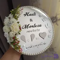 استند اثر انگشت دایره ای طرح گل