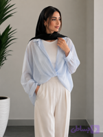 شومیز دوتیکه با تاپ_جنس حریر مجلسی ترک_فری سایز مناسب(38تا46) (کد J923D)