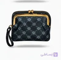 کیف پول زنانه مدل کلاسیک با قفل طلایی