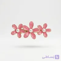 گیره مو گل صورتی