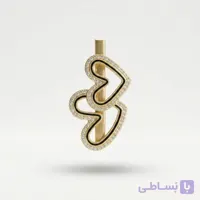 گیره مو قلب دوتایی نگین‌دار