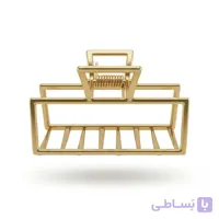 کلیپس مو مستطیلی طلایی