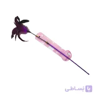 اسباب بازی گربه مدل پر دار دسته بلند