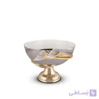 کاسه آجیل نصف چکشی برنجی گل شیپوری