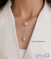 گردنبند نقره با فیروزه ی نیشابور (تک نسخه)
