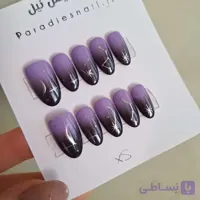 ناخن مصنوعی آمبره بنفش مشکی