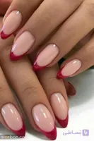ناخن مصنوعی فرنچ قرمز