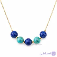 خرید گردنبند سنگی لاجورد و فیروزه اصل - JanaGem | جاناجم