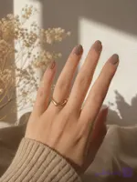 خرید انگشتر جناقی طلاروس مینیمال ✨ رنگ ثابت | تیما