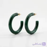 گوشواره حلقه‌ای اکریلیک سبز آی ام زنانه I AM