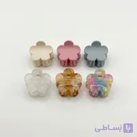 پک مینی کلیپس مو طرح گل سیکس مدل پاستلی SIX