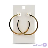 گوشواره حلقه‌ای مهره‌دار طلایی آی ام زنانه I AM