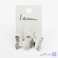 گوشواره آویز پروانه فیلیگری نقره‌ای آی ام زنانه I AM