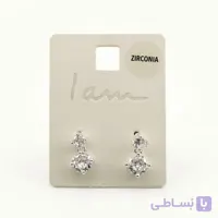 پک گوشواره میخی مروارید و نگین‌دار نقره‌ای آی ام زنانه I AM