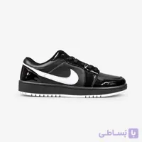 کتونی نایک جردن وان لو ساق کوتاه / مشکی نایک سفید / ورنی / کد 148