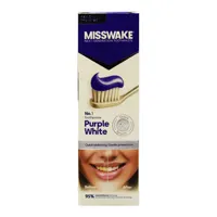 خمیر دندان ضد زردی میسویک MISSWAKE مدل Purple White حجم 75 میلی لیتر
