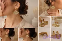 گوشواره رزینی دست‌ساز طرح مجلسی