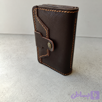 کیف جاکارتی چرم طبیعی دکمه دار مدل پارسا