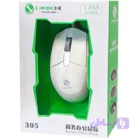 ماوس سیم‌دار اداری لایماید (LIMEIDE) مدل 305 رنگ سفید (کابل 1.8 متری)