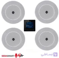 اسپیکر سقفی 4 عدد برند JTR  مدل 630 با آمپلی فایر دیواری هوشمند Z.PRO مدل 400 مشکی