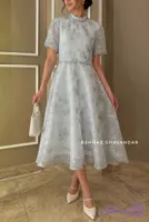 پیراهن جواهر دوزی مثل پروانه