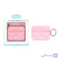 کیس ایرپاد هندسی نگین دار Apple Airpods Pro 2 – صورتی