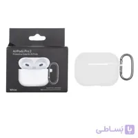 کاور ایرپاد سیلیکونی پاک کنی نازک Apple Airpods Pro 2 – سفید (پک دار)