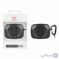 کیس ایرپاد Yoshita طرح کربن قفل دار Apple Airpods pro 2 – مشکی (پک دار)